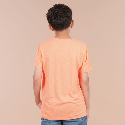 Bright orange Ruckfield Children's Maori Rugby T-shirt