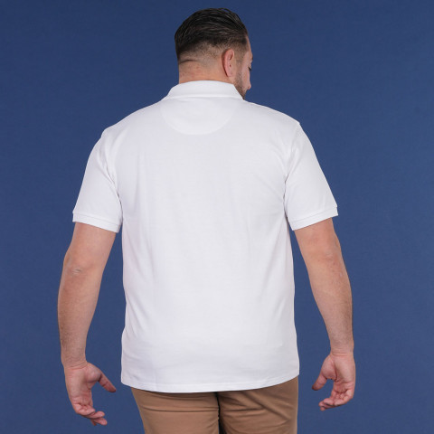 White short-sleeved polo shirt Ruckfield Essentiel 