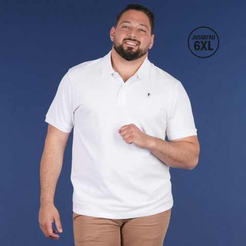 White short-sleeved polo shirt Ruckfield Essentiel 
