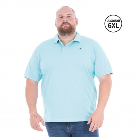 Turquoise blue short-sleeved polo shirt Ruckfield Essentiel