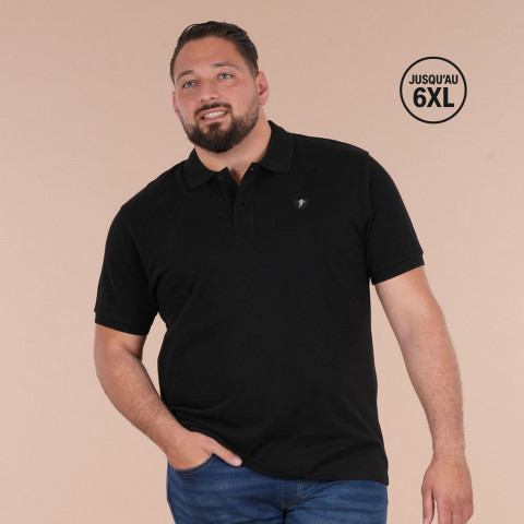 Black short-sleeved polo shirt Ruckfield Essentiel