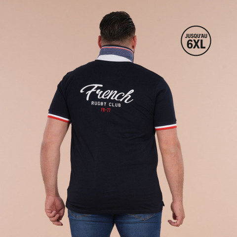 Short-sleeved polo shirt Ruckfield French Rugby Club navy blue