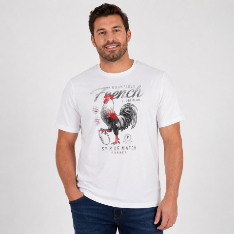 Short-sleeved T-shirt Ruckfield French Rugby Club white