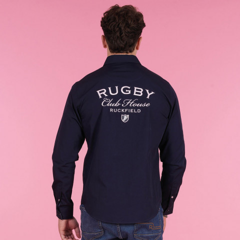 Long-sleeved shirt Ruckfield Members Club House Rugby navy blue
