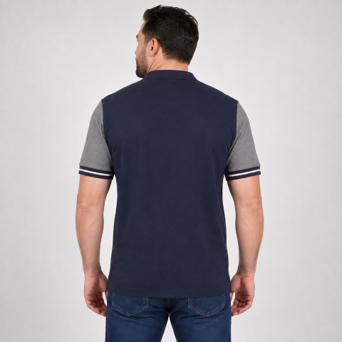 Short-sleeved polo shirt Ruckfield Members Club House navy blue
