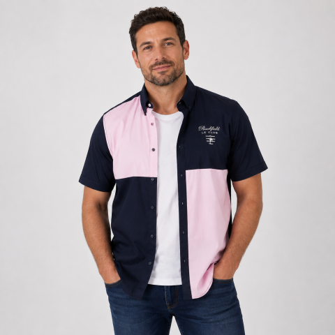 Ruckfield Le Club color block blouse