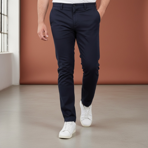 Essential Ruckfield navy blue chino pants
