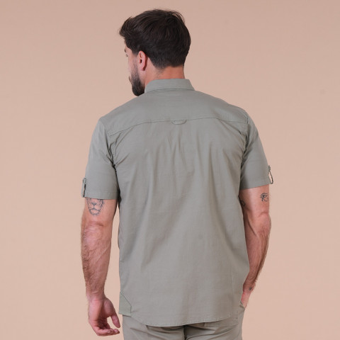 Flowers of Rugby khaki short-sleeved Ruckfield shirt