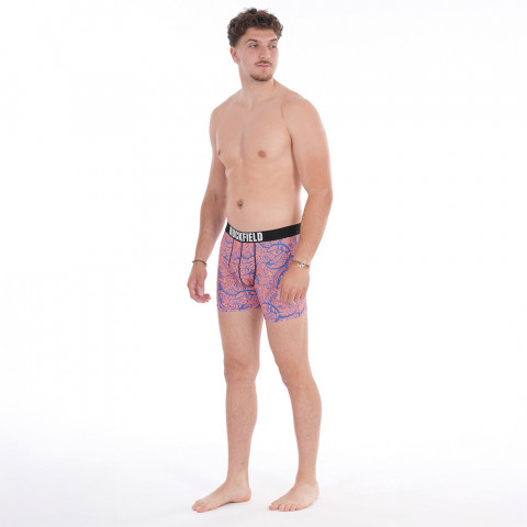 Set of 2 bright orange Ruckfield Rugby Maori boxer shorts