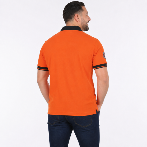 Polo MC homme Ruckfield Jonah Lomu orange - Grande Taille du S au 5XL