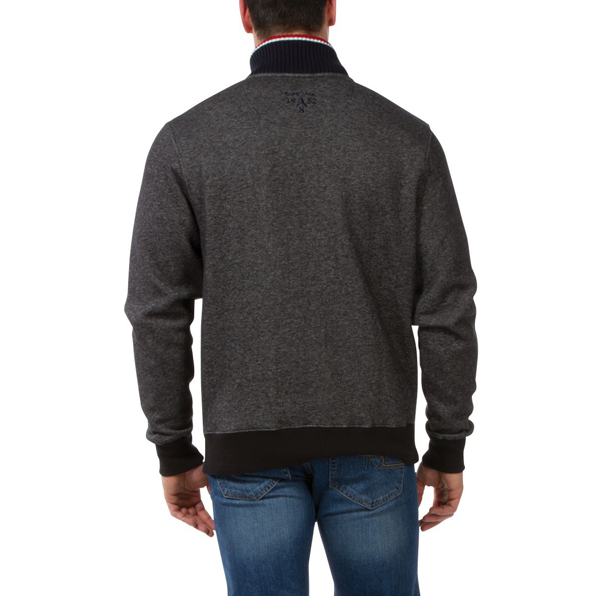 Sweat zippé gris chiné Outdoor