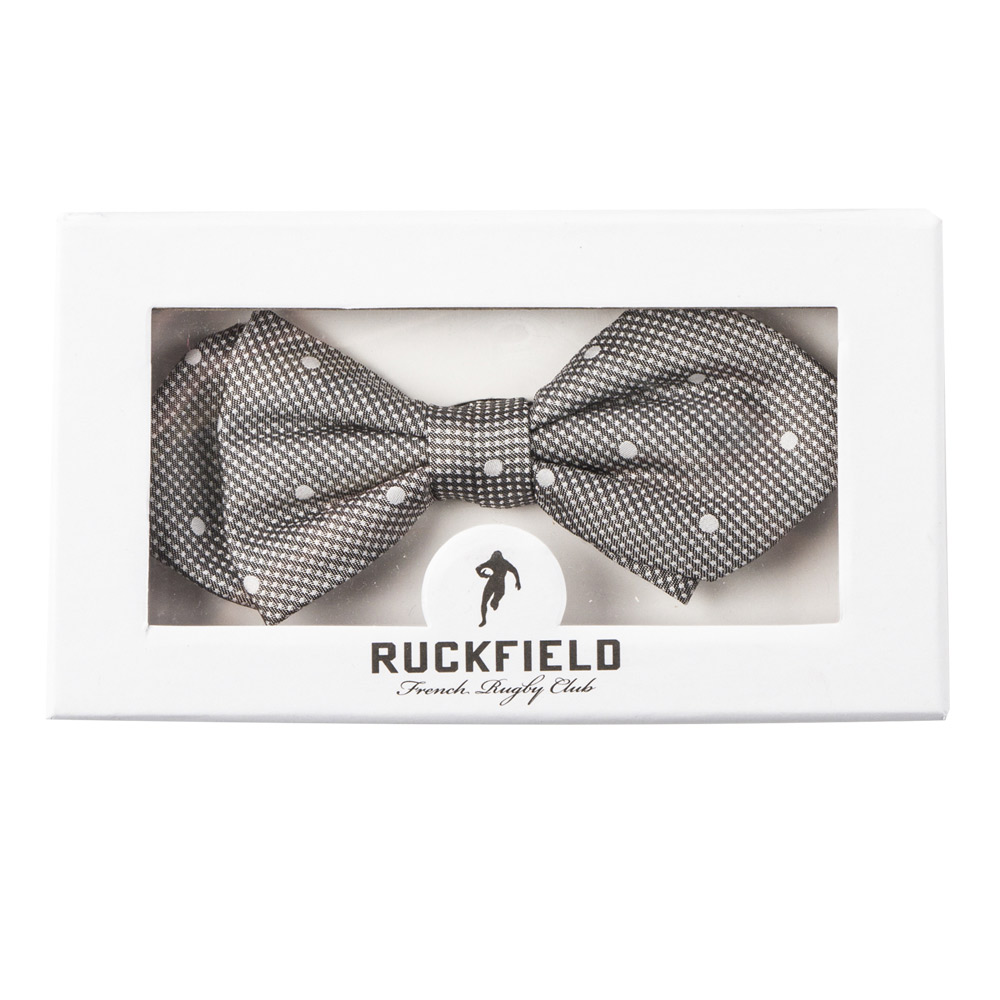 Nœud papillon en soie grise