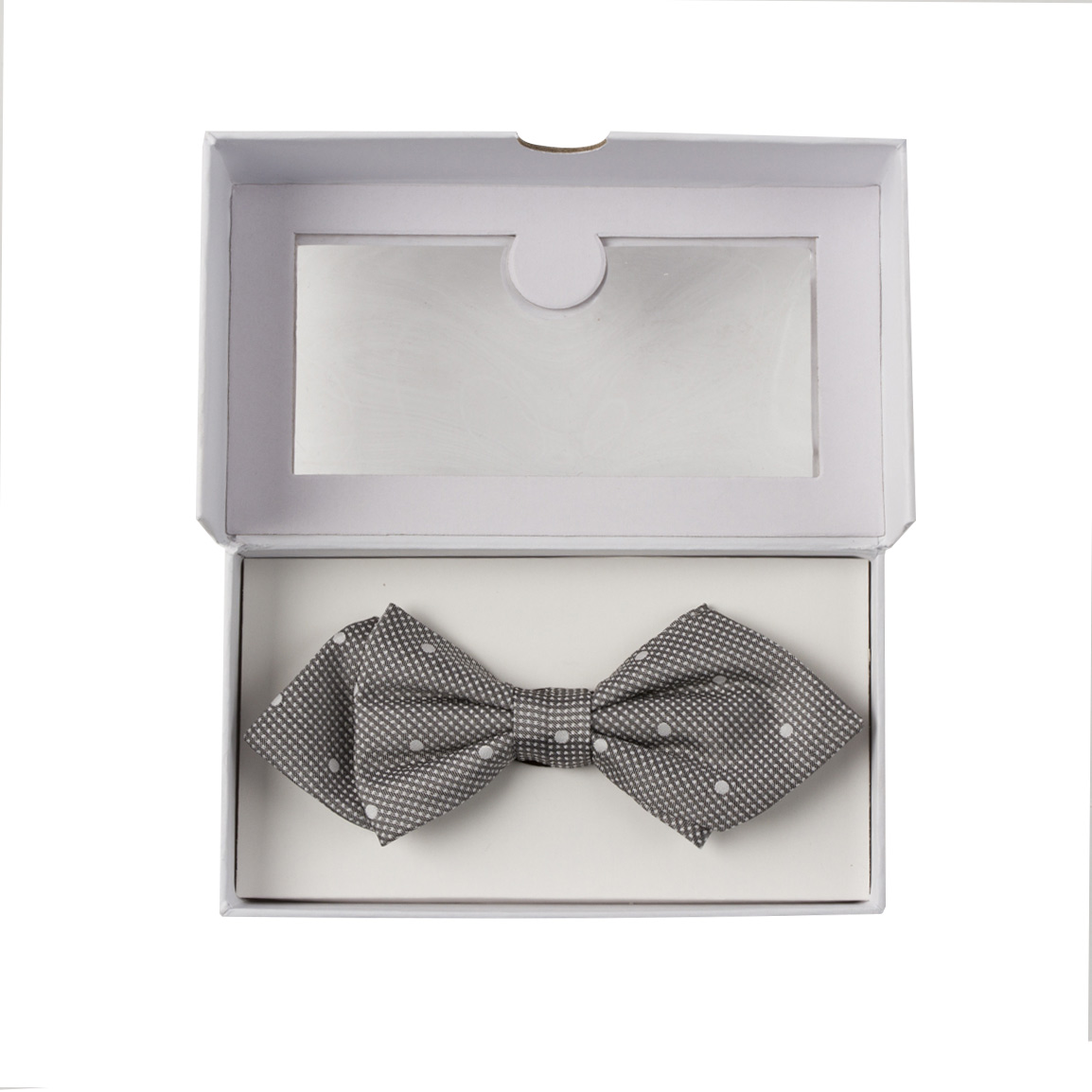 Nœud papillon en soie grise