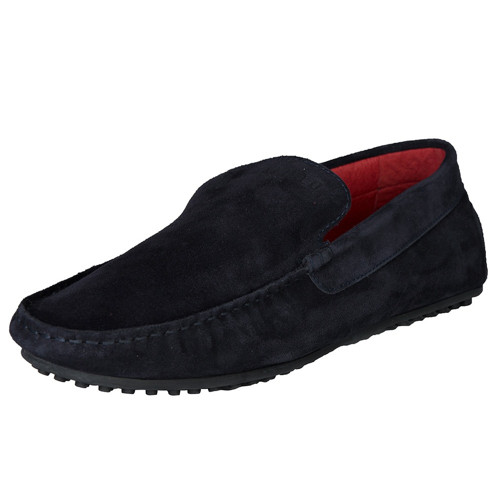 Mocassins en daim bleu marine