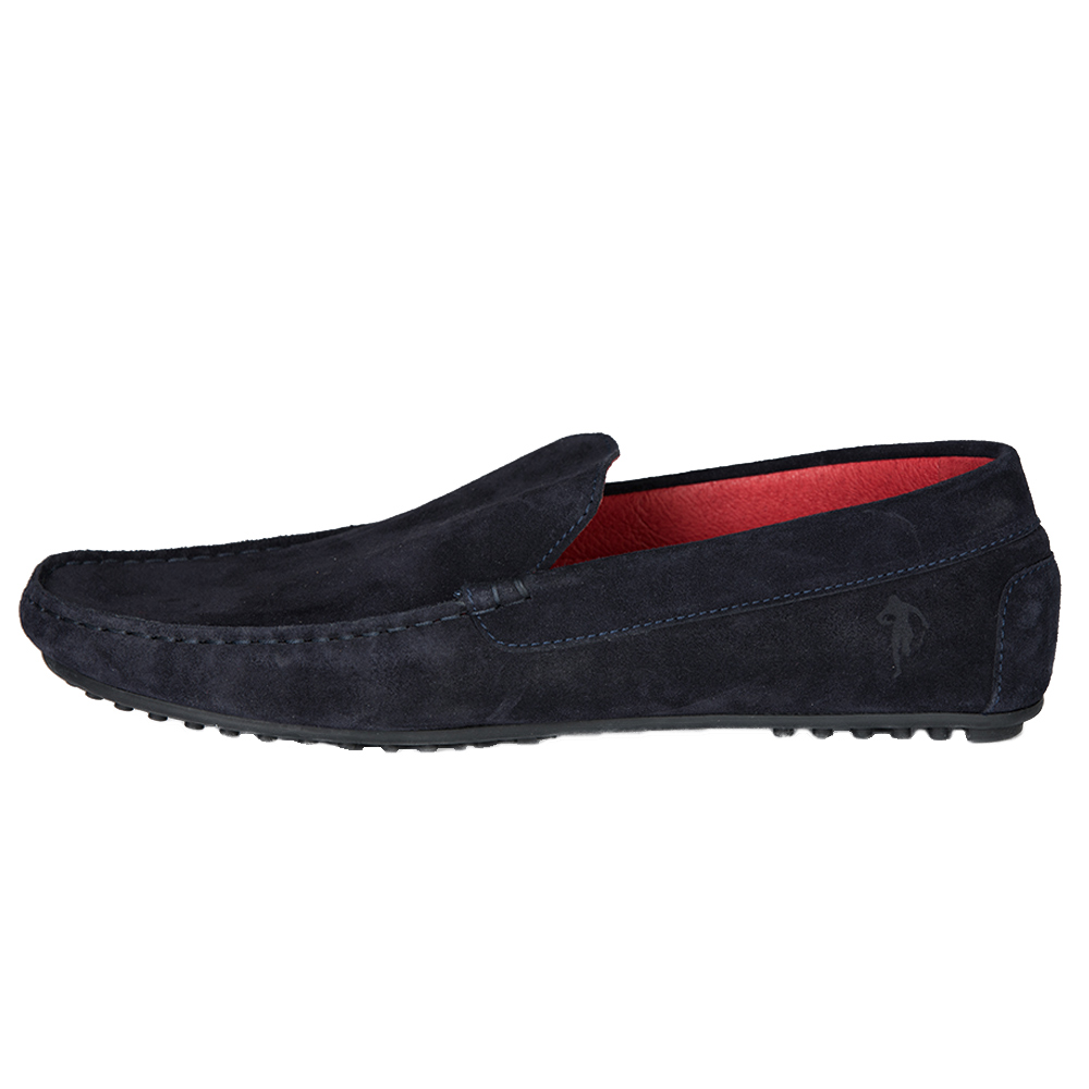 Mocassins en daim bleu marine