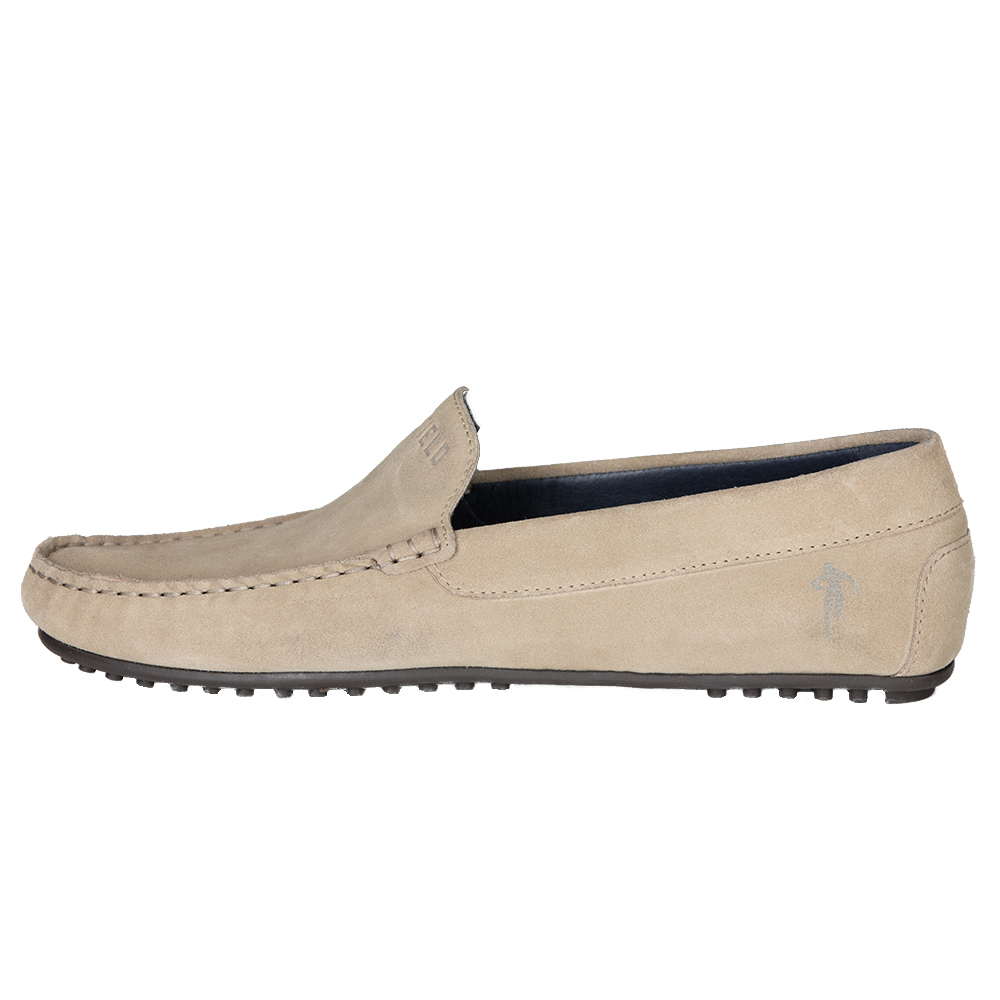 Mocassins en daim beige