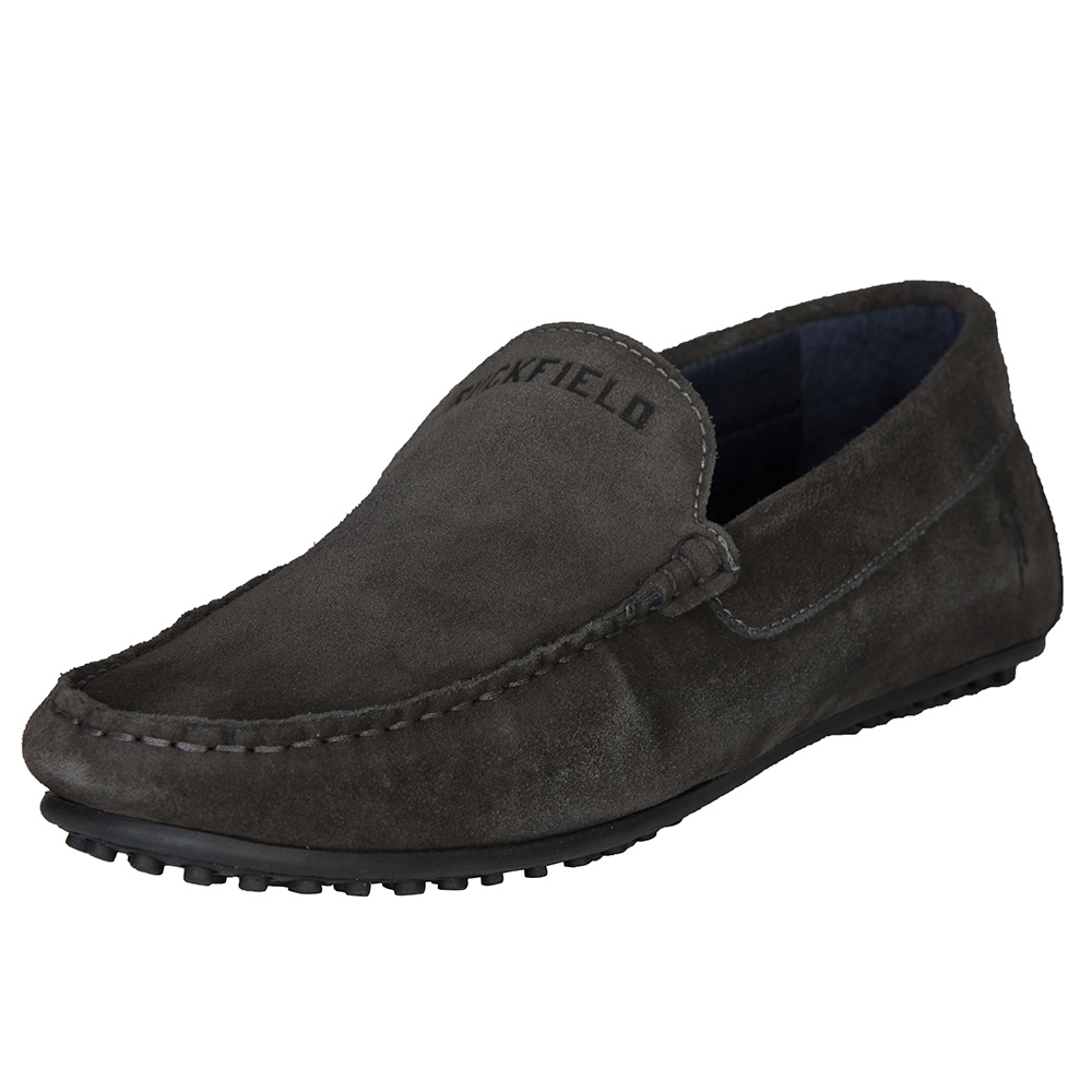 Mocassins en daim gris