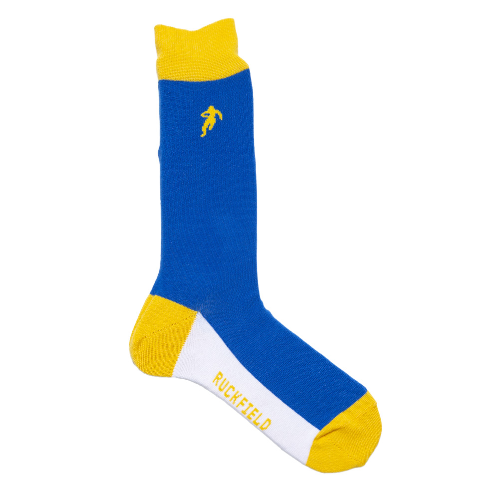 Chaussettes rugby jaune et bleu