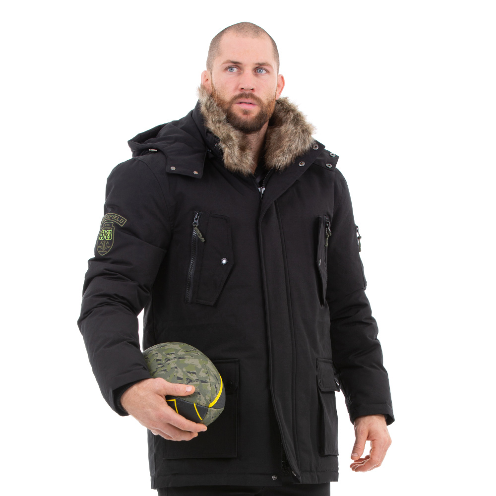 Parka unie noire