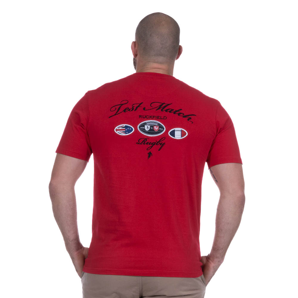 T-shirt rouge Ruckfield Test match