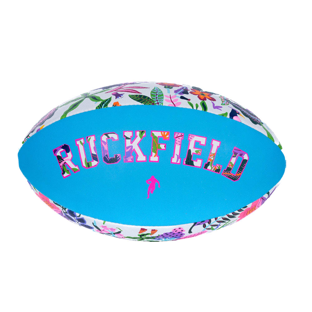 Ballon de rugby Ruckfield Tropical blanc