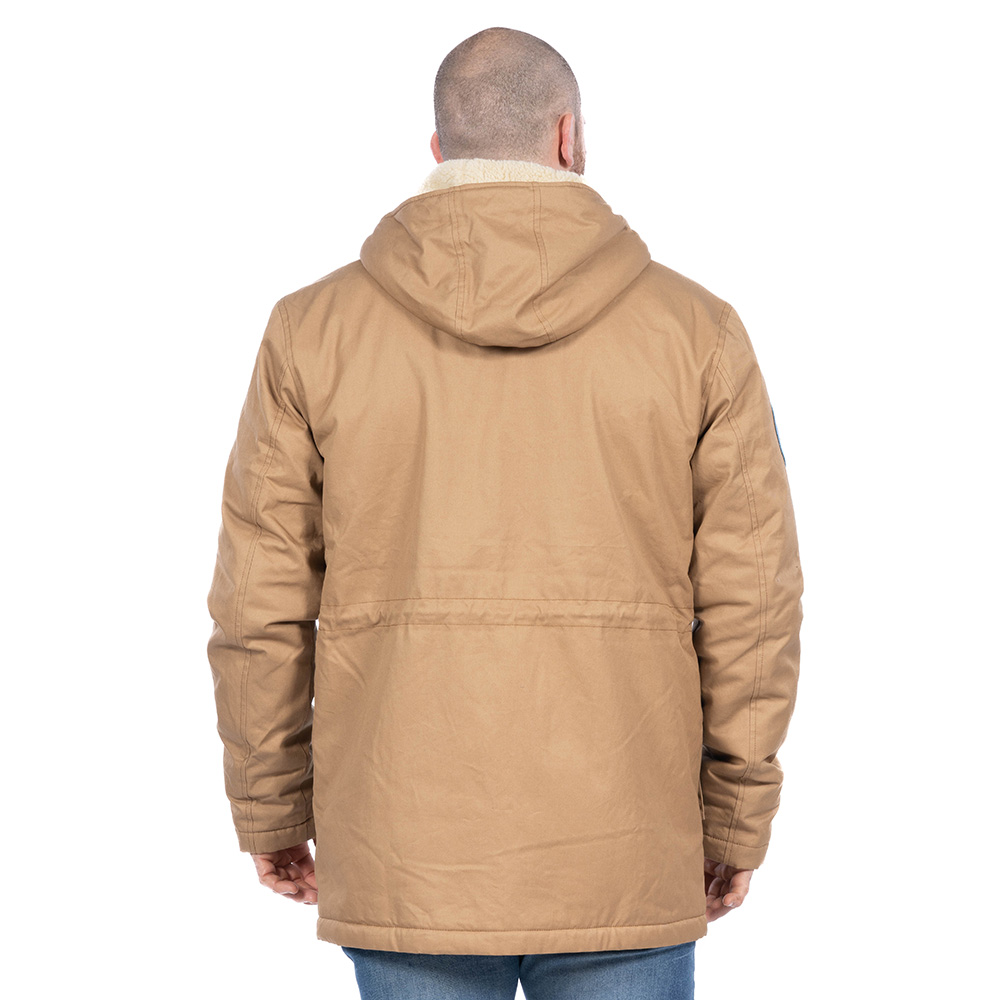 Parka Sherpa Ruckfield Rugby Camps beige foncé