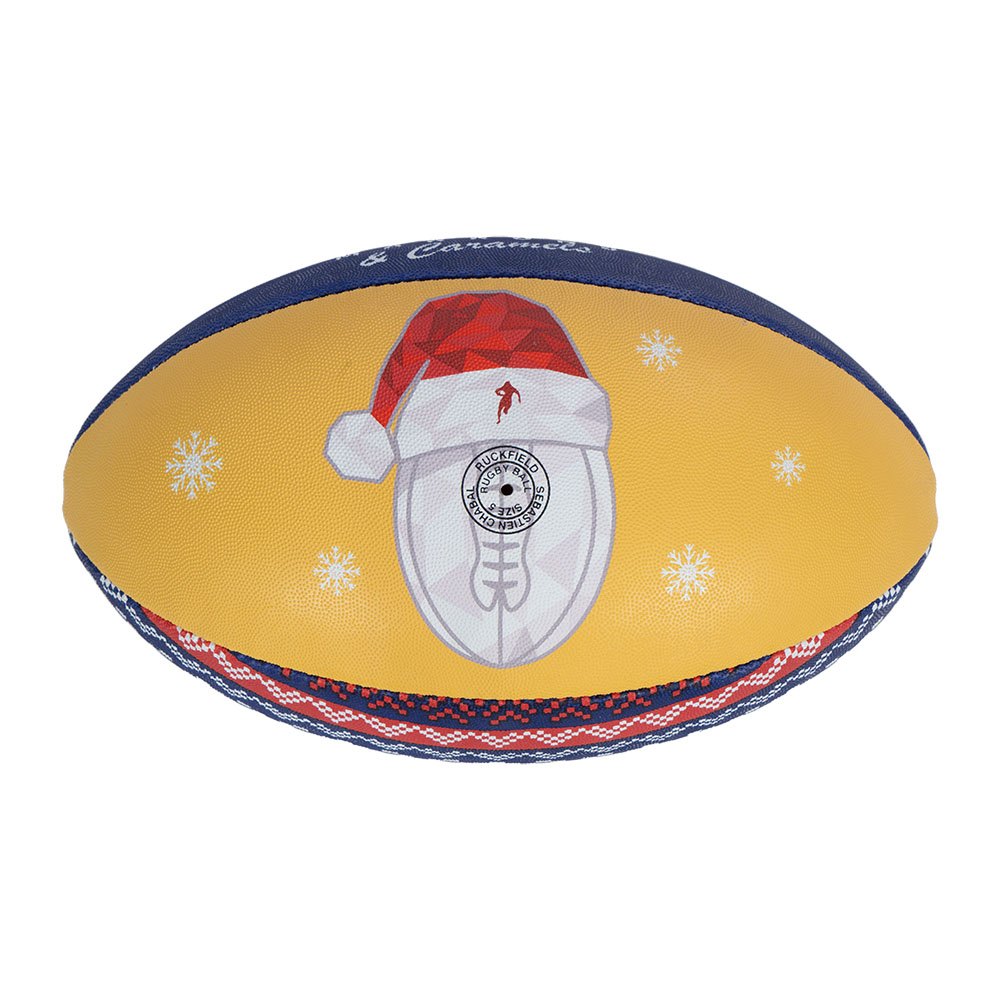 Ballon de rugby Ruckfield Noël bleu marine