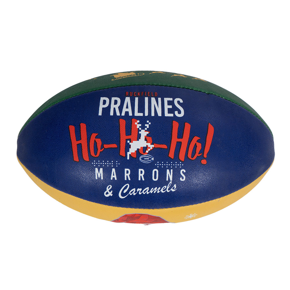 Ballon de rugby Ruckfield Noël bleu marine