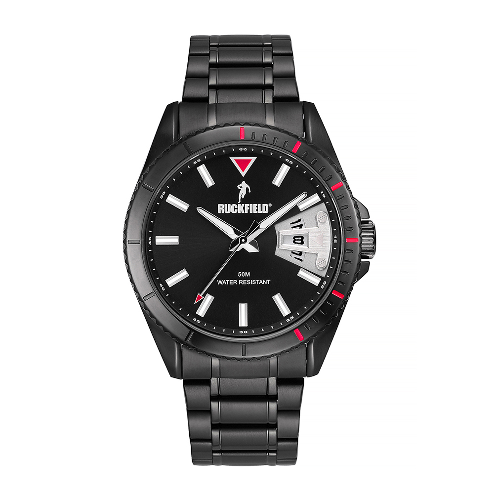 Montre homme acier noir étanche