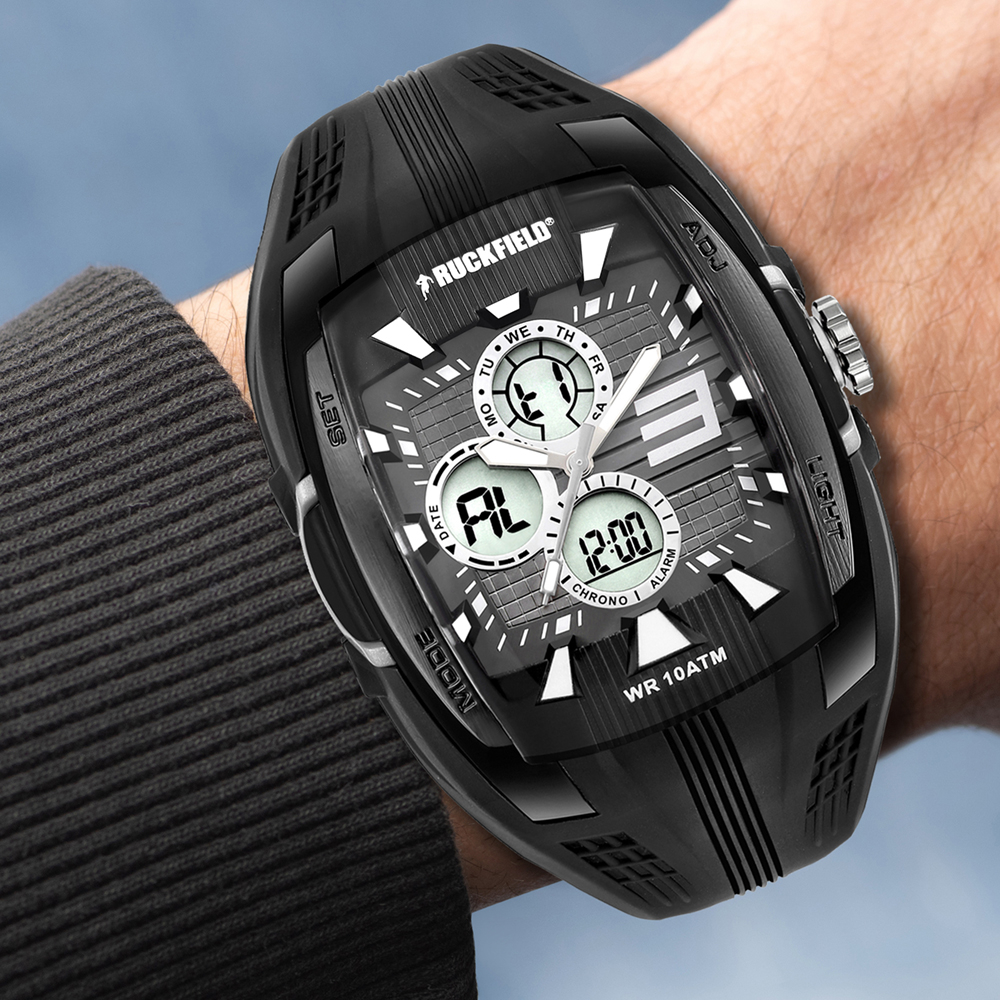 Montre quartz double affichage