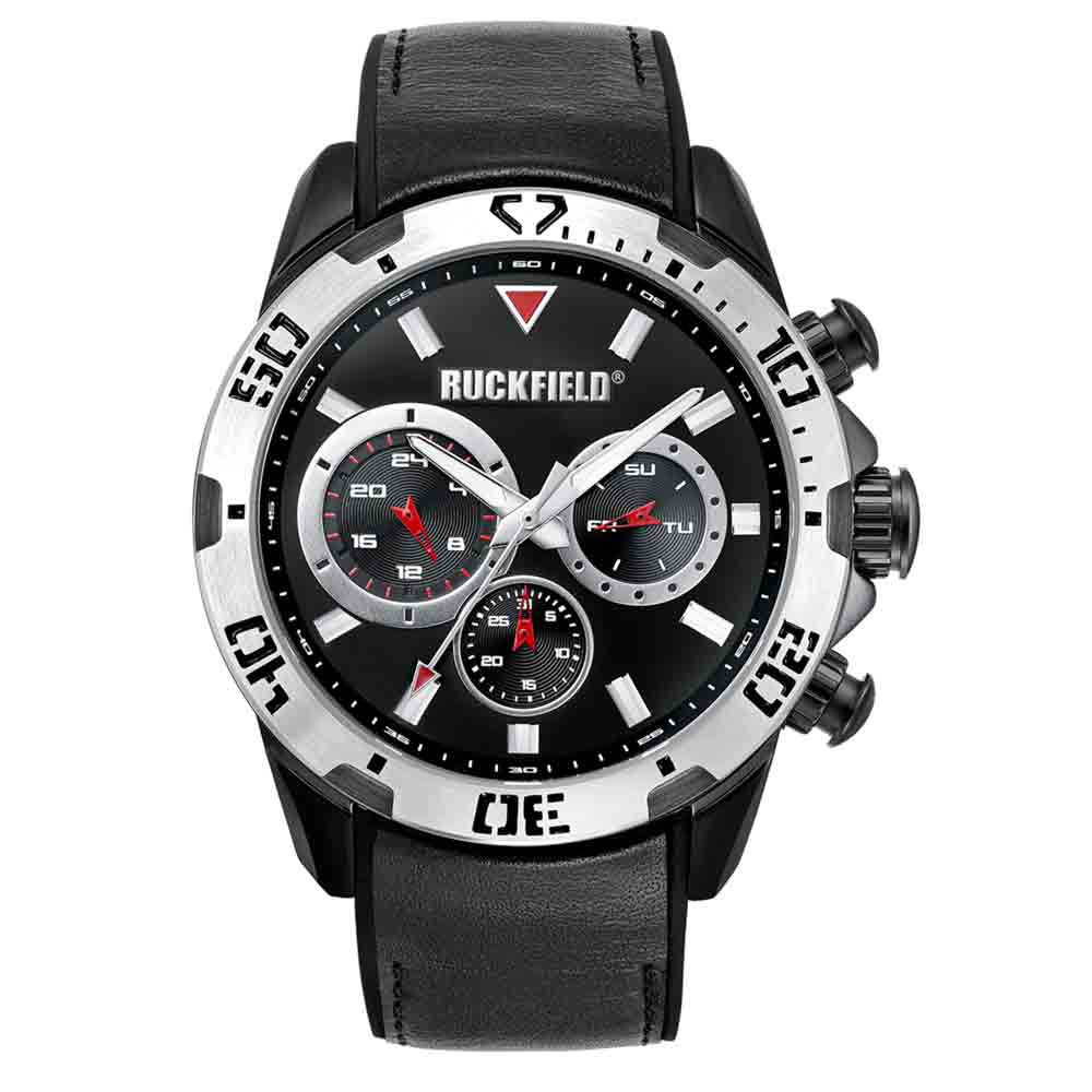 Montre Ruckfield bracelet Cuir noir