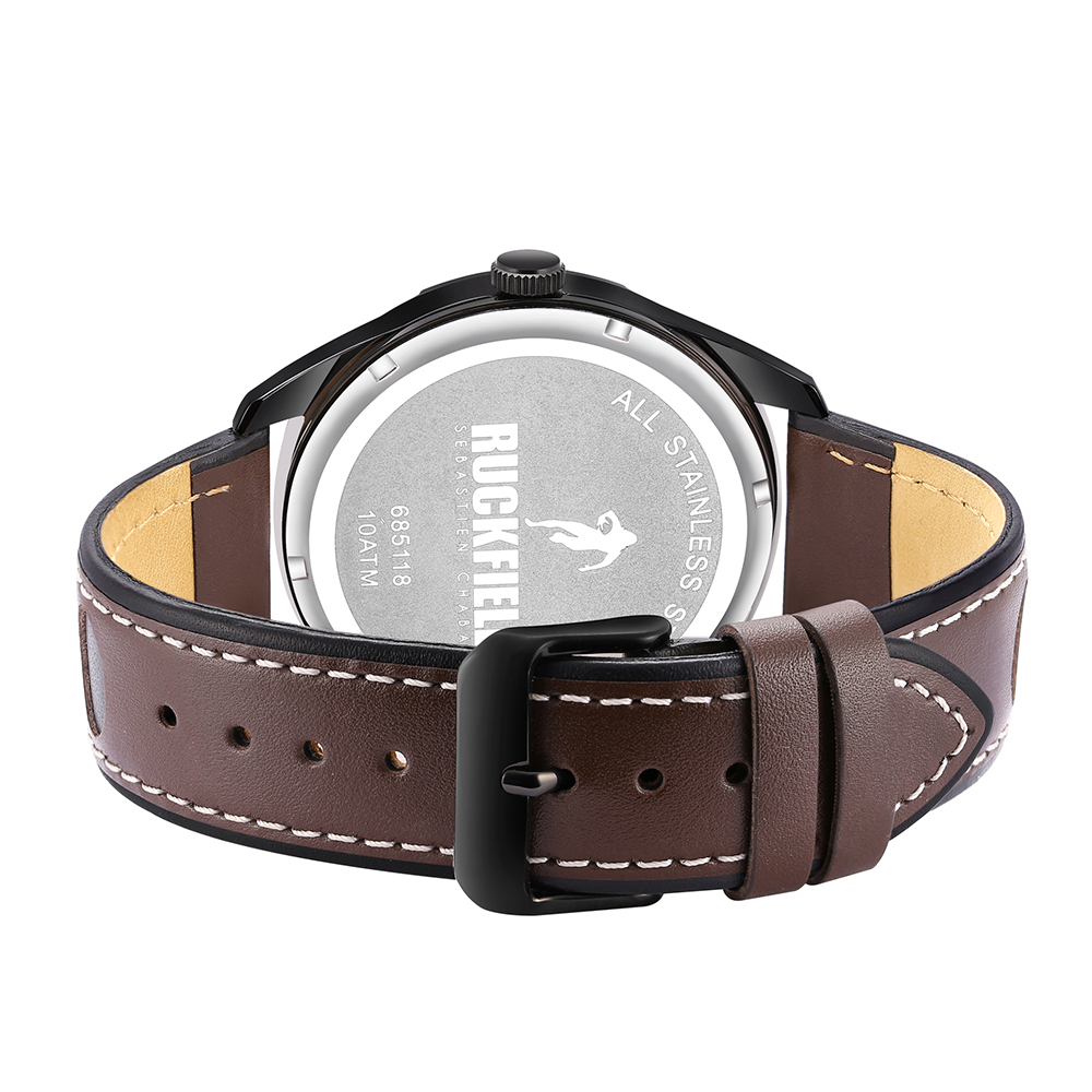 Montre sport vintage bracelet en cuir