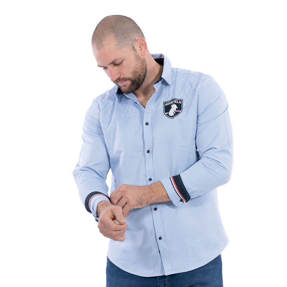 Chemise Ruckfield Manches Longues French Rugby Club Bleu Nouvelle chemise-ruckfield-manches-longues-french-rugby-club-bleu-nouvelle