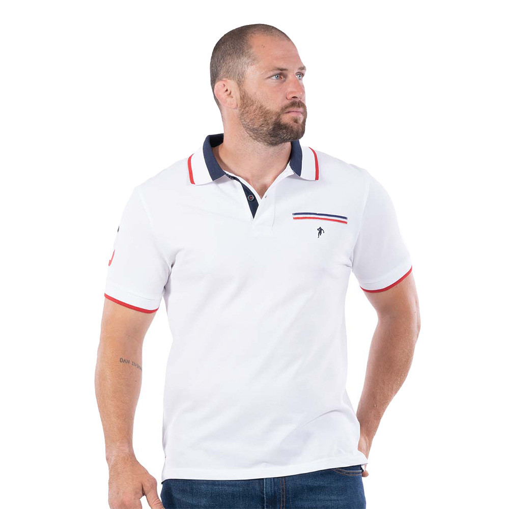 Polo Ruckfield Avec Poche French Rugby Club Blanc RUCKFIELD Polo Ruckfield Avec Poche French Rugby Club Blanc RUCKFIELD