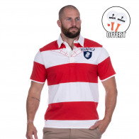 Polo Vintage Ruckfield bicolore rouge