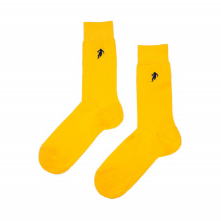 Chaussettes jaune unies homme, disponible en 39/42, 43/46, 47/50