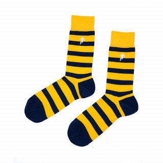 Chaussettes rayées jaune et noir homme, disponible en 39/42, 43/46, 47/50