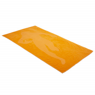 Drap de plage orange imprimé