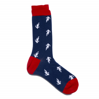 Chaussettes pour homme rugby marine à motifs Chabal