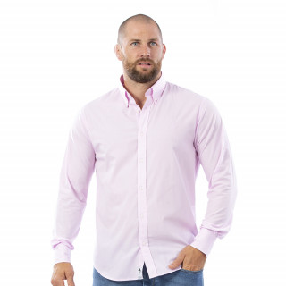 Chemise rose à manches longues Rugby