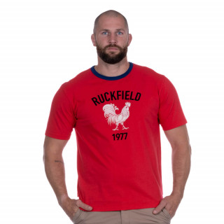 T-shirt Vintage Ruckfield rouge à manches courtes