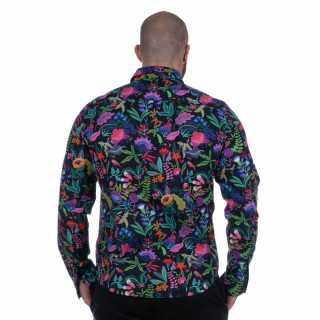 Chemise noire manches longues Ruckfield Tropical