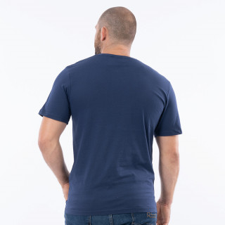 T-shirt Ruckfield essai, carreau, apéro à manches courtes bleu marine