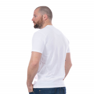T-shirt Ruckfield basique blanc col boutonné