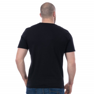 T-shirt Ruckfield basique noir col boutonné