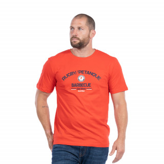 T-shirt Ruckfield rugby pétanque à manches courtes rouge moyen