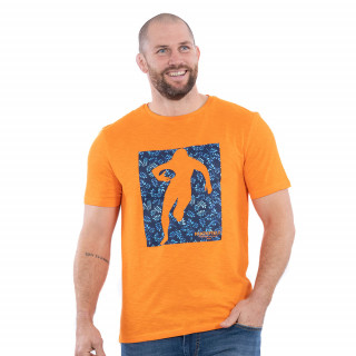 T-shirt Ruckfield orange à manches courtes Flowers of Rugby