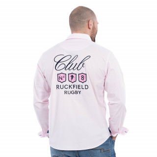 Chemise Ruckfield à manches longues Rugby Club rose