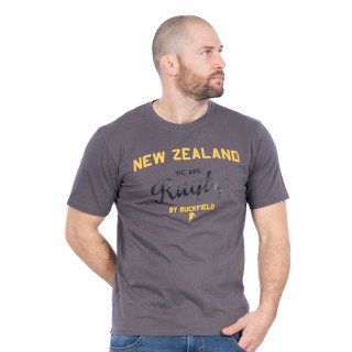 T-shirt New Zealand Ruckfield We are rugby gris foncé