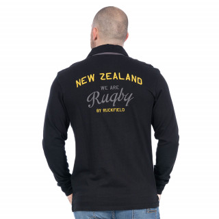 Polo New Zealand Ruckfield à manches longues noir